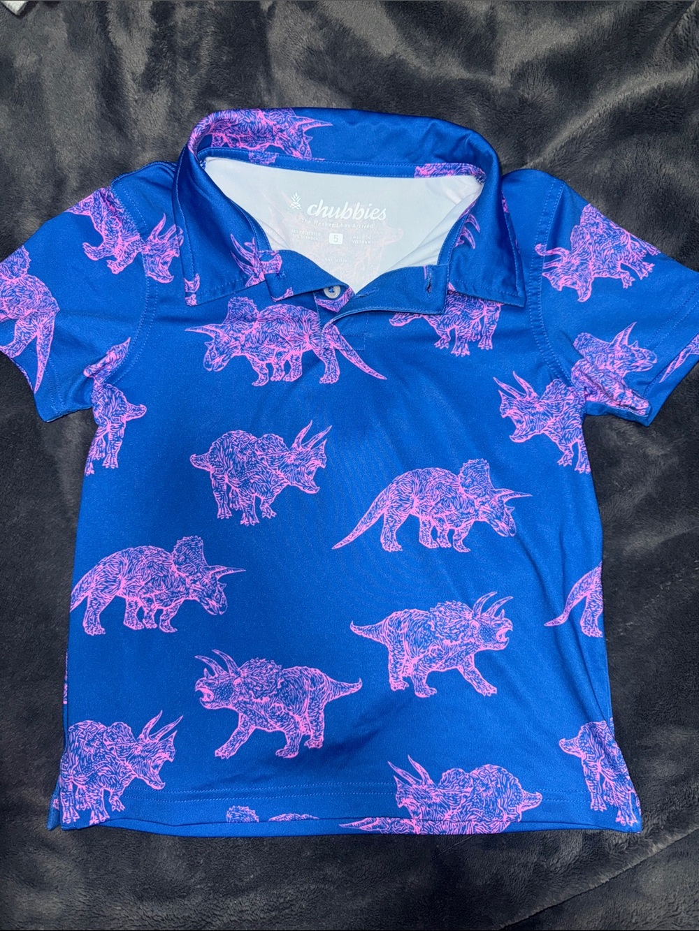 Chubbies Boys Youth size 5 Polo button down